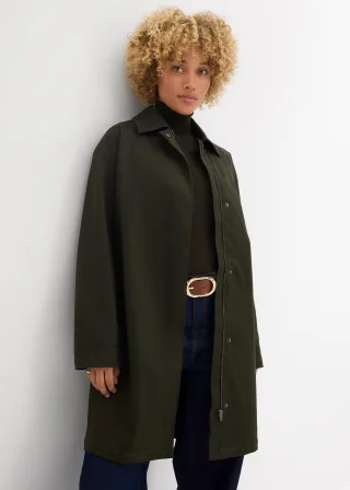 bonprix Wasserabweisender Trenchcoat Oversized, grün, Gr.48, Trenchcoat aus wasserabweisendem Material, 97% Baumwolle