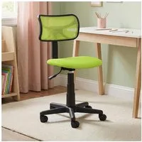 IDIMEX Schreibtischstuhl MILAN, Kinderzimmer Drehstuhl mit ergonomischer Rückenlehne atmungsaktiv Grün
