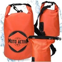 Moto Active Sporttasche Dry Bag wasserdicht Packsack Rolltop Schultergurt Kajak SUP Angeln (Seesack Rucksack wasserdicht 3 Größen, 1-tlg., 5L 10L 15L), Roll-Top Packsack Outdoor Strand Kanu