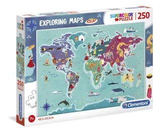 Clementoni 29064 Supercolor Bräuche & Traditionen der Welt ? Puzzle 250 Teile ab 7 Jahren buntes Kinderpuzzle mit besonderer Leuchtkraft & Farbintensität Geschicklichkeitsspiel für Kinder