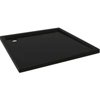 vidaXL Duschwanne Duschtasse ABS Quadratisch Schwarz 80x80 cm