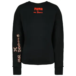 Puma x Mr Doodle Langarm Crew Neck Schwarze Herren Grafik Sweatshirt 598687 01