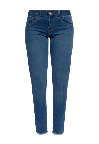 Amor, Truth & Trust Damen Jeanshose Leoni mittelblau