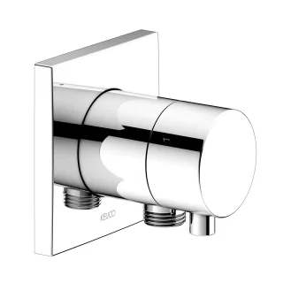 Keuco 3-Wege Ab-u.Umstellventil IXMO Comf.59549, Schlauchanschluss, eckig, verchromt, 59549011102 59549011102