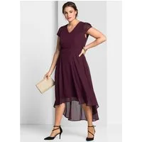 Sheego Etuikleid Abendkleid Kurzarm mit Flügelärmeln