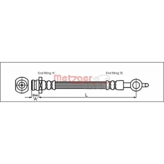 Metzger Bremsschlauch hinten Opel Frontera 4112832