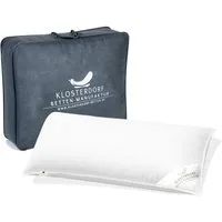 Klosterdorf Betten-Manufaktur Daunenkissen Premium Kopfkissen - natürlich deluxe - 40x60 cm - 40x80 cm - 80x80 cm, Füllung: Daunenkissen Daunenkopfkissen Federkissen Kissen, Seitenschläfer, Rückenschläfer, Für erholsamen und gesunden Schlaf, liebevol