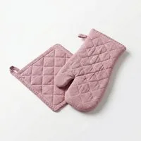 Home affaire Topfhandschuhe Handschuh & Topflappen Set Rose, (Set, 2-tlg)