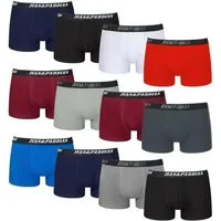 Jean&Pardian Boxershorts für Herren aus Baumwolle im 8er & 12er Pack - Retroshorts Unterhosen (Unterwäsche Spar-Set, 12-St., 12er Pack) mit Komfortbund, Logodruck - ohne kratzenden Zettel