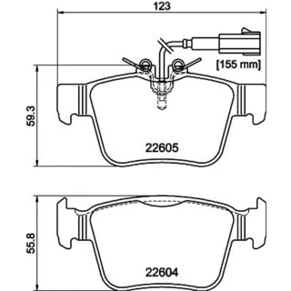 Hella Bremsbel?ge hinten Alfa Romeo Giulia Stelvio