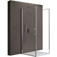 doporro Grossraumdusche Duschkabine Rav36UK U-Form 8mm ESG-Sicherheitsglas Nano-Beschichtung, BxT: 75x75 cm, Einscheibensicherheitsglas