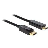 Adapterkabel DisplayPort Stecker > HDMI Stecker schwarz, 2 Meter