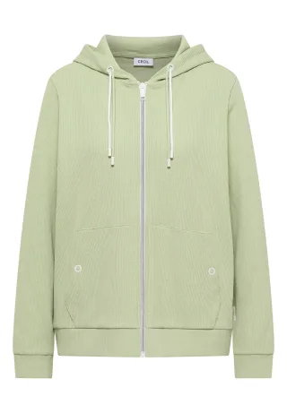 CECIL - Langarm Jacke mit Kapuze und Struktur raw matcha lime - Gr. - M