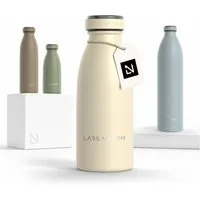 LARS NYSØM Thermoflasche Ren, Isolierflasche mit Vakuum Isolierung: 12h heiß / 24h kühl