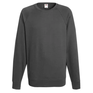 Fruit Of The Loom Herren leichtes Raglan-Sweatshirt (240 GSM) (Light Graphite)