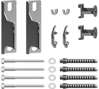 Kermi Badheizkörper Befestigungs-Set Tabeo-E BL750, weiß, inkl. Verschiebesicherung, ZB03720001 ZB03720001