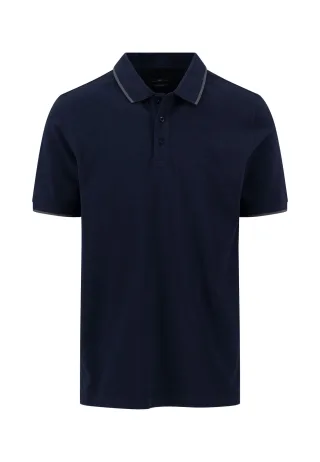 FYNCH-HATTON - Polo, 2 ply, solid pique tipping navy - Gr. - L