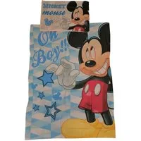 Disney Babybettwäsche Disney Kinderbettwäsche Micky Maus 100 x 135 + 40 x 60 cm Baumwolle, Renforcé, 2 teilig, 100 % Baumwolle, langlebiges und leichtes Material