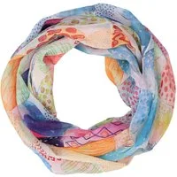 MIRROSI Loop Damen Schal mit Tollem Muster Weich aus 100% Viskose, Schlauchschal, (ca. 160x48cm, zweimal um den Hals wickelbar), Damen Halstuch Stola ideal für Frühling,Sommer, Herbst