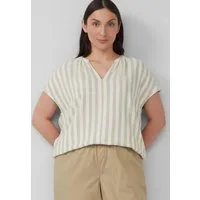 s.Oliver Kurzarmbluse Bluse Ärmellose Bluse aus Leinenmix im Relaxed Fit