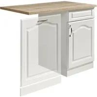wiho Küchen Spülenschrank Linz 110 cm breit, Tür & Sockel für Geschirrspüler, in Landhaus-Optik