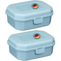 WESTMARK Lunchbox 2 Stk., Brotdosen/Snackboxen, mit Klick-Verschluss, Höhe: ca. 7,4 cm, PP