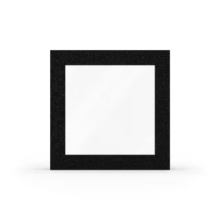 Fenster Schwarz, PVC, Ideal 4000, außen aludec Jet Black, innen Weiß, 510 x 510 mm, festverglast, individuell konfigurieren