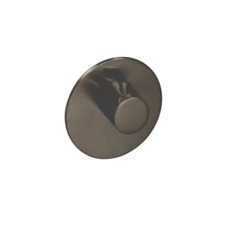 Herzbach Logic XL Fertigmontageset 21.500100.1.40 Black Steel, für Einzel-Thermostat-Modul, d= 116mm
