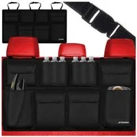 XTROBB Auto-Rückenlehnentasche Autositz Organizer Rückenlehne Kofferraum Organizer 8 Taschen Schwarz (Autositz Organizer für Rückenlehne mit 8 Aufbewahrungstaschen, Autositz Organizer, Rückenlehnen Organizer), 8 Taschen, wasserabweisend, faltbar, uni