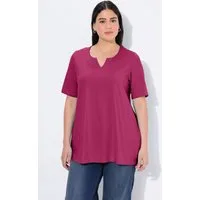 Ulla Popken T-Shirt T-Shirt A-Linie Tunika-Ausschnitt Halbarm