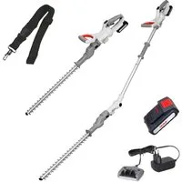 ikra GmbH Teleskop-Heckenschere ICPH 2050, bis 2,10 m Arbeitshöhe, 20 V, Praktische 2in1-Funktion (klassisch oder als Teleskop)