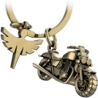 FABACH Schlüsselanhänger Chopper Motorrad mit Schutzengel - Engel Glücksbringer Motorradfahrer