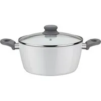 GSW Kochtopf Fiona, Aluminium, weiß mit Softtouch-Griff kratzfeste ILAG® CERAMICVeredelung, Induktion