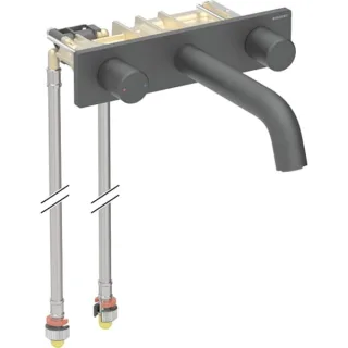 Geberit ONE Waschtisch-Armatur rundes Design Wandmontage 2 Griffe 116460141