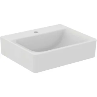 Ideal Standard Connect Cube Waschtisch E811301 mit Hahnloch, ohne Überlauf, 55 x 46 cm, weiß