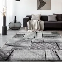 SIMPEX24 Designteppich 3D-Holz Design, Läufer, Höhe: 12 mm, Modern Kurzflor Teppich Wohnzimmer Holz Optik Schwarz Versch. Größe