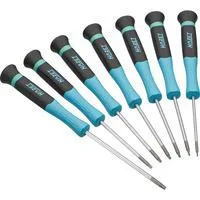 Elektronik Schraubendreher-Satz 811EL-T/7, 7-teilig schwarz/blau, Sechsrund