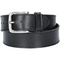 kiddybelts Ledergürtel Ledergürtel Kids 30mm abgenäht in Schwarz mit Dornschließe in Silber (KB16-790, 1-St) sehr weiches Vollrindleder