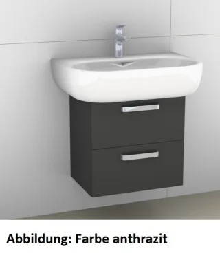 Artiqua 413 Waschtischunterschrank für 4U 123470 Eiche Weiß quer NB, 413-WU2L-K20-7186-440 413-WU2L-K20-7186-440