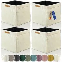 Lycce Regalkorb Lycce Kallax Boxen Cord, faltbare Aufbewahrungsboxen 33x33xH31cm (4 St)