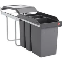 Hailo Einbaumülleimer Hailo Abfallsammler 3650191 TE Swing A Terzett 15 + 2x 7.5 Liter, Hailo Abfallsammler 3650191 TE Swing A Terzett 15 + 2x 7.5 Liter