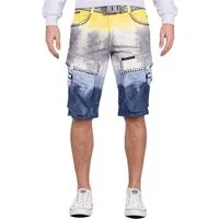 Cipo & Baxx Jeansshorts Kurze Hose BA-CK211 Nieten im Cargo Style