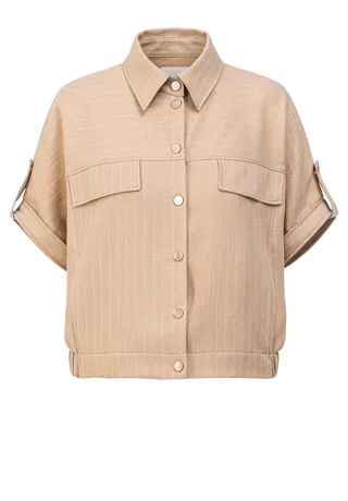 bianca - Kurzärmelige Jacke im Blouson-Stil braun - Gr. - 44
