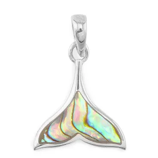 Walflosse Anh?nger aus 925 Silber
