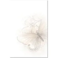 LYSCO Briefpapier Motivpapier Schmetterlinge und Blumen DIN A4, gut beschreibbar, tierisch, blumige Atmosphäre, für alle Drucker geeignet.