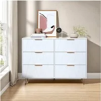 Simurq Kommode Kommode Sideboard mit 4 Schubladen/6 Schubladen
