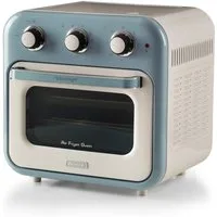 Ariete Heißluftfritteuse 4632BL, 1400 W, Vintage Backofen und Rotisserie in Einem, 16 L grün