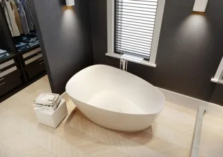 Riho freistehende Badewanne Toledo 158 x 110 x 62 / weiß matt, B126001105 B126001105