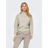 ONLY Stehkragenpullover ONLDORITTA LS CABLE ZIP HIG NECK KNT