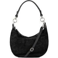 Caspar Schultertasche Leder Hobo Bag edle Damen Handtasche - PREMIUM LINE - Modell No.857, 100% italienisches Wildleder, samtig weich, angenehmer Tragekomfort
